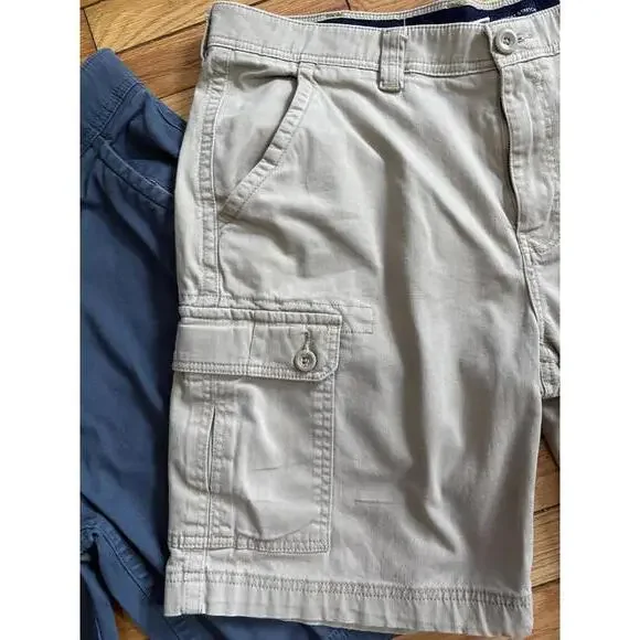 Men's St John’s Bay Cargo Shorts Set - Navy & Khaki - Picture 2 of 6
